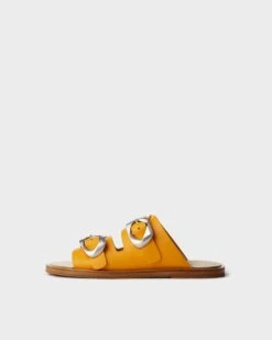 Rag & Bone Trinity Slide - Leather For Women Saffron
