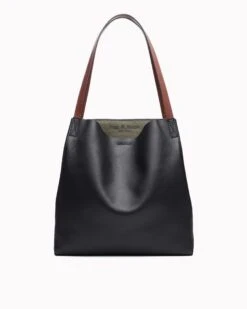 Rag & Bone Passenger Tote - Leather For Women Black Olive Night