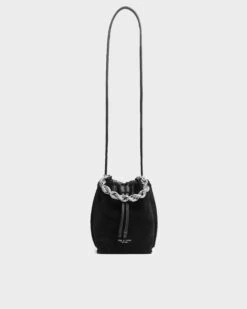 Rag & Bone Dayton Drawstring Mini - Suede For Women Black Suede