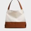 Rag & Bone Passenger Oversized Tote - Cotton And Leather For Women White Canvas