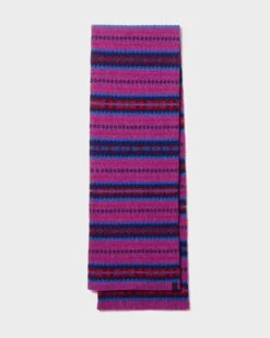 Rag & Bone Fair Isle Wool Scarf For Sale Yellow Multi