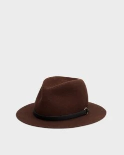 Rag & Bone Floppy Packable Fedora For Sale Matter Brown Melange