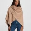 Rag & Bone Crown Cashmere Reversible Poncho For Women Mid Grey/ Charcoal