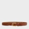 Rag & Bone Mini Woven Belt For Women Cigar