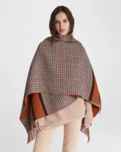 Rag & Bone Wilshire Reversible Wool Poncho For Sale Oatmeal Multi -Rag Bone For Women Sales 2024 Wilshire Reversible Wool Poncho 1.jpg 1